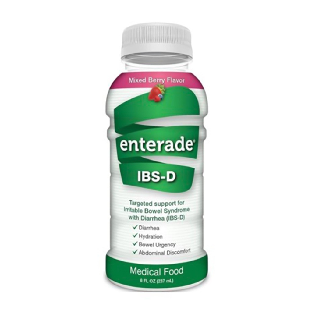 enterade IBS-D Beverage, Mixed Berry (12 Bottles) - for IBS Relief of Symptoms from Irritable Bowel Syndrome with Diarrhea (IBS-D) - 8 oz per Bottle