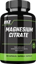 Magnesium Citrate 120mg + Vitamin B6 (P-5-P) 3mg, 120 Vegan Kapseln, 4 Monate Versorgung, Organische Form von Magnesium - Unterstützung Knochenstärke und Nervöses System - von MZ