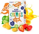 OmegaVia Omega 3 Chewies - Ultra-High DHA Chewables - Omega 3 for Kids Supports Brain & Eye Health - Sugar-Free Natural Fruit Flavor - Kids Omega 3 Fish Oil Chewies (30 Count)