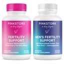 Pink Stork His and Hers Fertility Bundle: Fertility Supplements for Women, Fertility Supplements for Men, Fertility Prenatal Vitamin, Vitex, Inositol, Folate, Vitamin B6, 60 Capsules