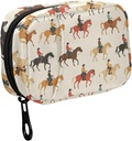 Fustylead Krāsains Western Cowboy Riding Zirgu Pill Organizators Purse, Nedēļas Portable Pill Box ar zipper uzglabāšanai Vitamīnus Zivju eļļas Zāles papildinājumi