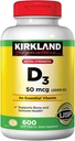 Kirkland Signature Ekstra styrke D3 50 mikrog., 600 Softgels (2 Pack)