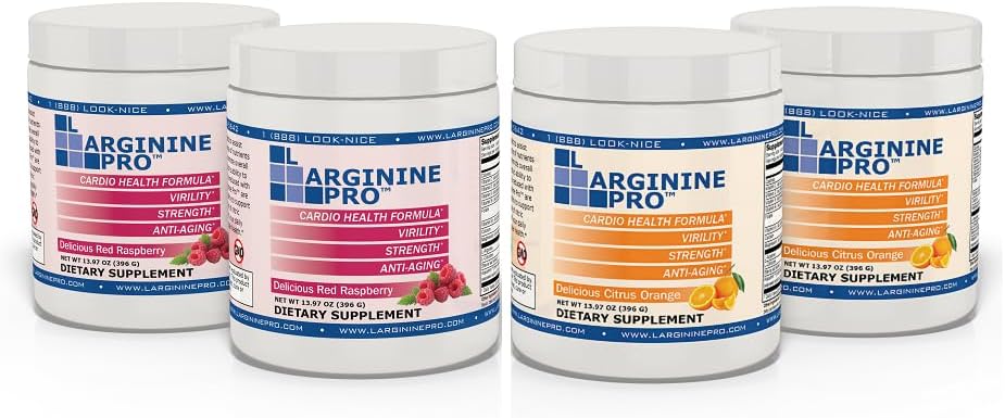 L-ARGININE PRO | 5.500mg L-Arginine Plus L-Citrulline 1,100mg Raspberry & Orange hauts nahasketa gehigarria Oxide Nitriko Ekoizpena handitzeko
