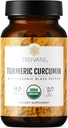 Truvani Organic Turmeric Curcumin Tabletit 1350 mg Jokainen - Natural Joint Support with Black Pepper for Imeytyminen - 90 tablettia