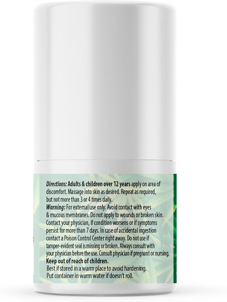 ANUMED Hennep Roll-On 4000mg pijnverlichting. Snelle acting, langdurige, maximale sterkte met Arnica + Kurkuma voor anti-inflammatoire, natuurlijke herstel, gewrichts, spier, zenuwpijn Reliever 2 verpakkingen van (1oz)