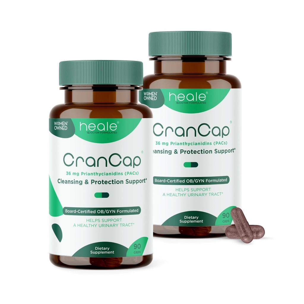 Cranberry Pills - Urinary Tract Health Cranberry Supplement - 36mg of Potent PACs - Non GMO, Vegan, Gluten Free - by Heale - 180 Capsules