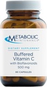 Metabolic Maintenance Buffered Vitamin C 500 mg with Bioflavonoids - Supplement Designed to be Easy On The Stomach (90 Capsules)