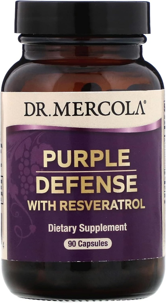 Dr. Mercola, Purple Defense cu Resveratrol, 90 capsule