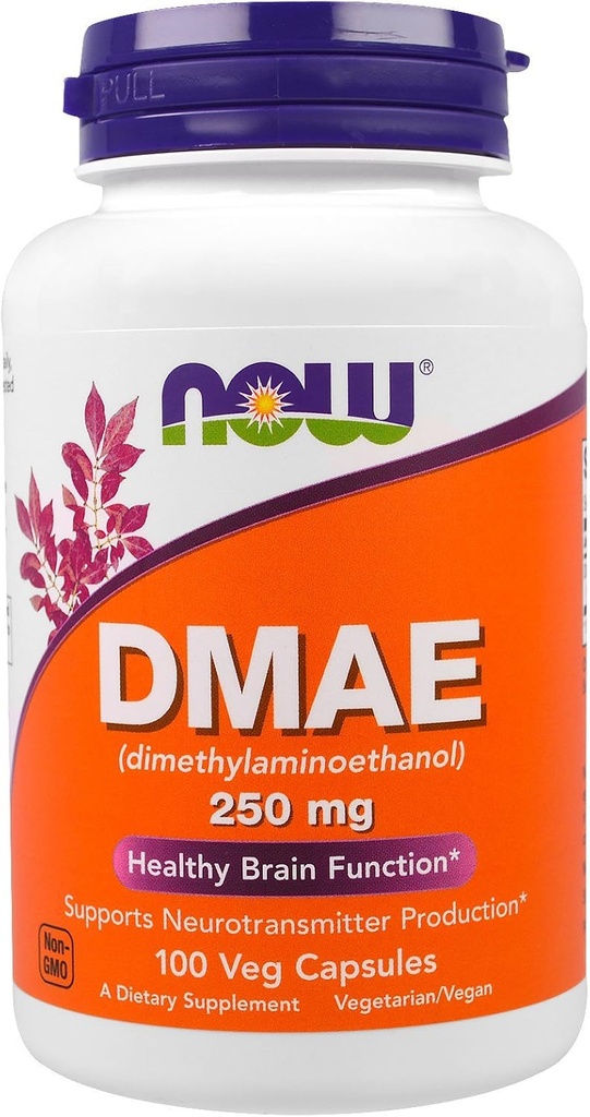 NOW Dmae 250mg , 100 Cápsulas (Pacote de 2)