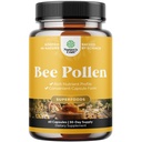 Bee Pollen Pills for Breast Growth 60 Ct - Bee Pollen Supplement 1000mg Serving with Naturally Occurring B Vitamins Minerals & Enzymes - Breast Support Supplement - Vegetarian Non-GMO & Gluten Free