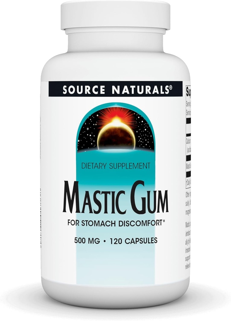 Source Naturals Mastisk Gum til Mavesmerter * 500 mg - 120 tabletter