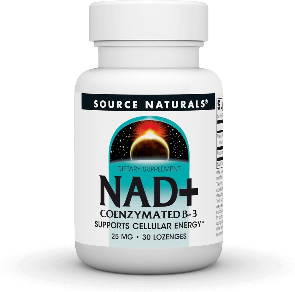 Zdroj Naturals NAD+, Coenzymated B-3, Supports Cellular Energy*, 25 mg - 30 Lozenges