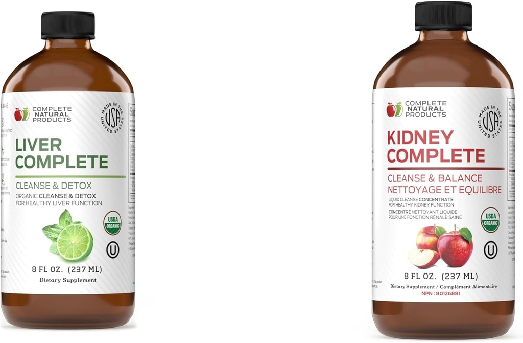 Productos naturales completos hígado 8oz &amp; Kidney completo 8oz Bundle