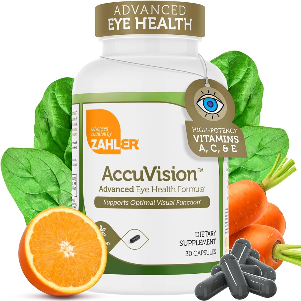 Zahler AccuVision, formule de santé des yeux avancée, 30 capsules