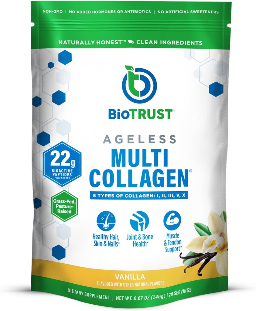 Vanilla Collagen Inducten Collagen Peptides - 5 ประเภท (I, I, I, I, I, I, I, I, I, I, V, X) – Vanilla Collagens for man & Man - Protein – Gracess Fed Beef, Fish, Chign, Empells Membran
