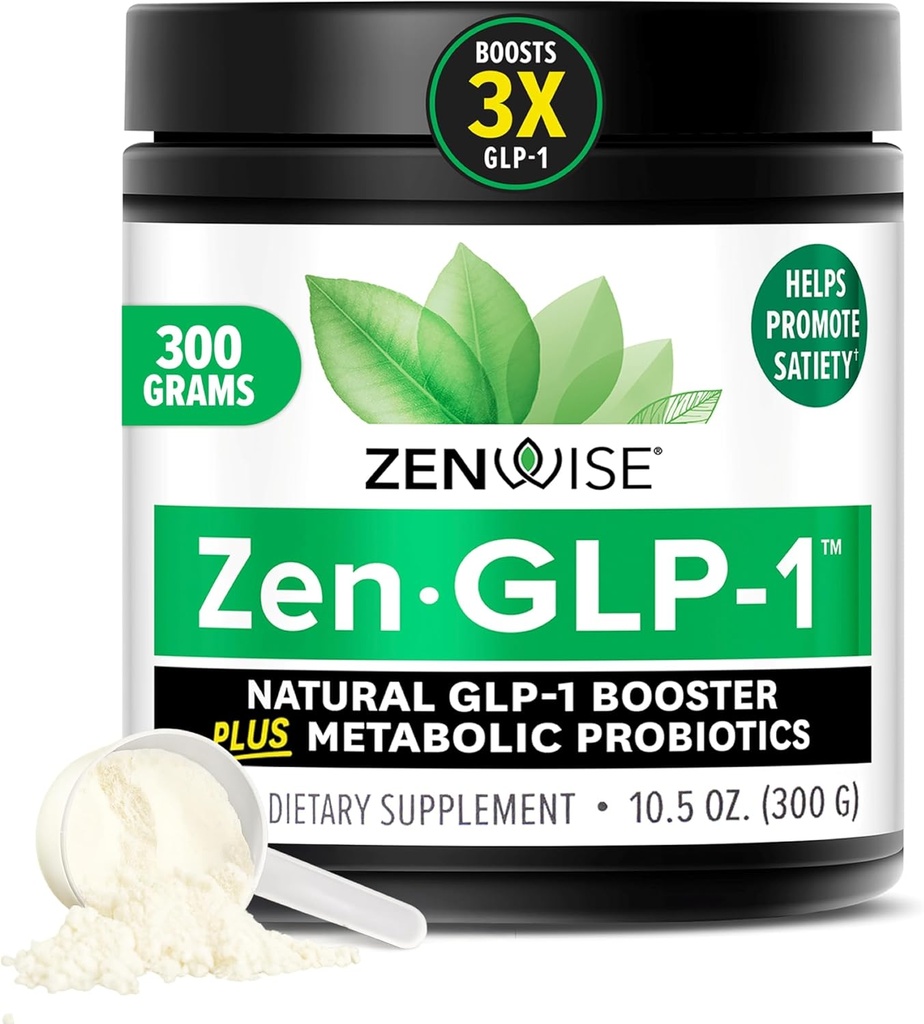 Zenwise Health ZenGLP-1, Naturlig GLP-1 med Metabolic Probiotika for å hjelpe med å kontrollere sulter og cravings og støtte Digestiv Helse - GLP-1 Supplementsstøtte for kvinner og menn - 30 dagers servering
