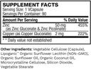 L'art de Lipostomal Zinc Picolinat suplementari amb Coure, suport d'Imune, Metabolisme i aparença d'alta potència, per a homes adults i dones actcal Actoric antixidant US 90 Capules