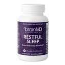 BRAINMD Dr. Amen Restful Sleep - 60 Capsules - Promotes Relaxation & Calm, Contains Melatonin, Valerian, GABA & Magnesium, Non-Habit Forming - Gluten-Free - 15 Servings