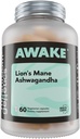Mushroom Genetics Lions Mane & Ashwagandha Supplemento Capsule - Nootropic Mushroom for Brain, Memory & Stress Relief | Fruiting Body & Ashwagandha Root for Focus, Energy & Wellness | 60 Capsule