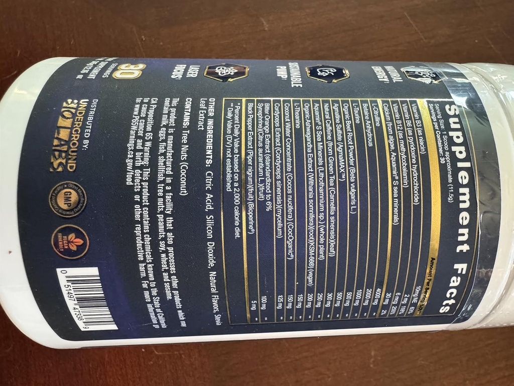 Požeminis Bio Labs Panda paguodos artimi: Natūralus prieš-Dirbti su Zero Dirbtiniai ingredientai ir 300mg Natūralus Sourced Kofeinas švarios energijos ir fokusavimo (30 Paslaugos) (Fierty Berry)