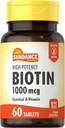 Sundance High Potency Biotin 1.000 mcg Supplement 
