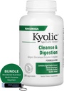 Pacote Nutricional Mundial: Kyolic Aged Alho Extrato 200 comprimidos vegetarianos Fórmula 102 Cleanse & Digestion - Enriquecido com suplemento de gengibre de alho - 200 condes com cadeia chave multi-purpose