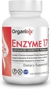 Organixx Enzyme 17 Enzymes thiết yếu cho phụ nữ & Đàn ông, Dành Y tế Gut & Optimal Journalive Health, Hỗ trợ cho PB, Gas, Nutrient Absopation & Immunity, Vegan, Non GMO, 80 Vegie Capsules