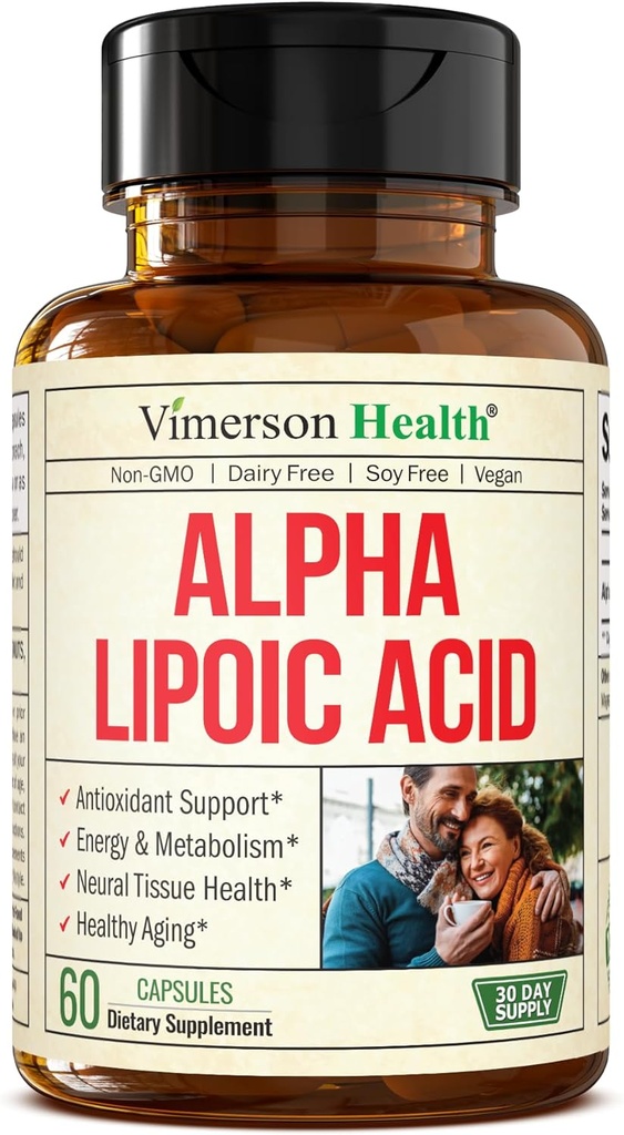Alpha Lipoic Acid - High Potency 650mg ALA Supplement for Nerve and Brain Health, Antioksydant Support and Healthy Assistant - Vegan & Non-GMO - Stronger Than Alpha Lipoic Acid 600mg - 60 kapsułki