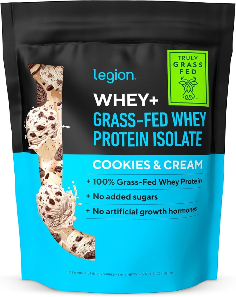 Qeydiyyat Whey + Çim Fed Cows - Whey Protein Isolate Toz Aşağı Calorie, Non-GMO, Sugar Free, Lactose və Gluten Pulsuz, Kişi və Qadınlar üçün bütün Natural Protein Toz, 30 Xüsusi