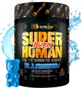 ALPHA LION Superhuman Burn- 2 dalam 1 Metabolisme Booster Pre Workout dan Thermogenic Fat Burner for Men - Appetite Suppresant and Weight Los Suppplemen (21 Pelayan Beruang Biru Biru)