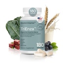 Houston Enzymes TriEnza Digestive Enzymes for Women & Men, Digestive Enzyme Supplements for Proteins, Carbs, Fats & Polyphenols Help Break Down Wheat, Dairy, Soy, 180 Capsules (90 Doses)