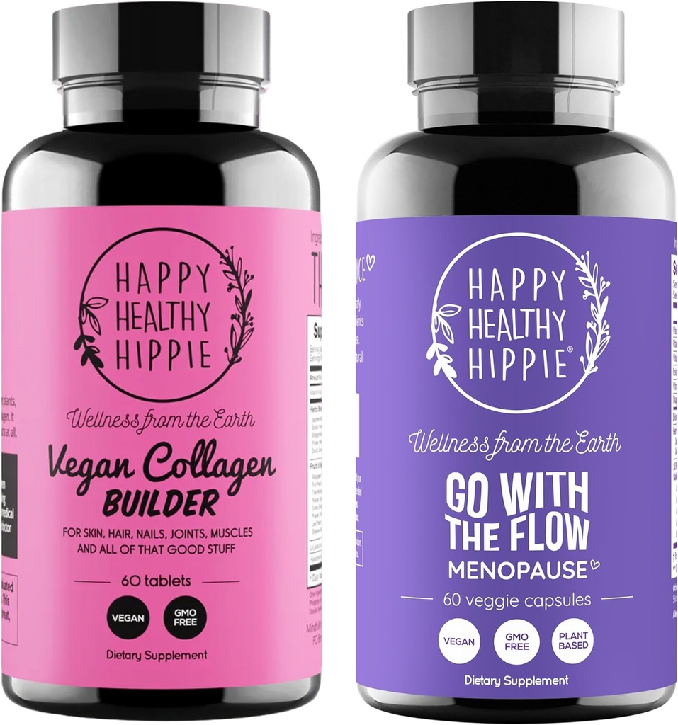 Happy sănătos Hippie Du-te cu fluxul Menopause suport & Vegan Colagen constructor Colagen pastile