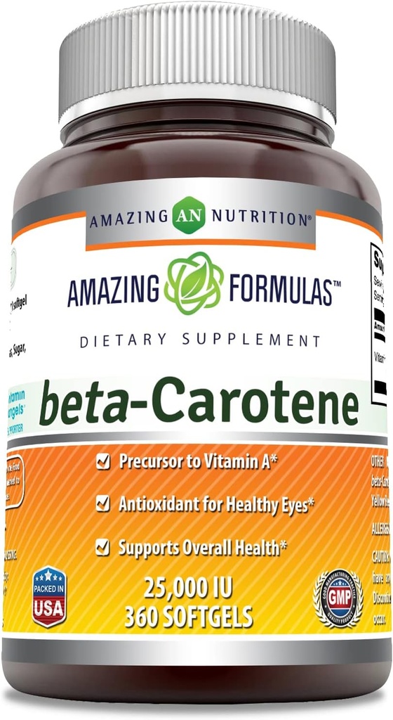 Amazing Formula Beta Caroteeni Supplement ... 25000 IU... 360 Softgels...