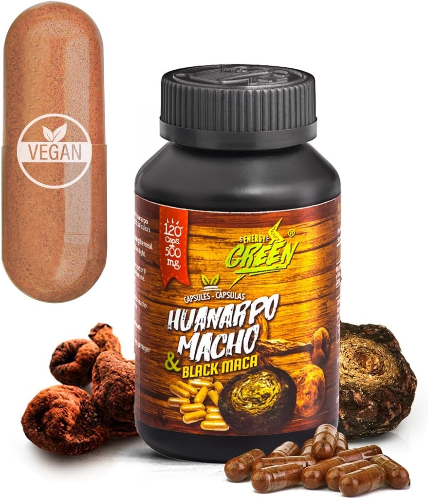 Fekete Maca Root és Huanarpo Macho Capsules l 100% Természetes Energizer és booster l Immune Support for men (1500mg per Serving) l Férfi egészség szupplemens l Andes