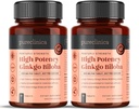 pureclinica High Potency Ginkgo Biloba 30,000mg x 180 Tablets (2 Bottles of 90) - 6 Months Supply - 5 Times The Strength of Competitor Products