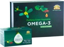 Vegetal Verde Omega 3 Plus Omega 6,7,9, feito de Purslane e sementes de Perilla. Contém mais de 61% de concentração de ALA Omega 3-O mais alto possível sem aditivos químicos