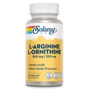 SOLARAY L Arginine L Ornithine 750mg Amino Acids Supplement - Precursors to Nitric Oxide - Non Essential Amino Acids Support Overall Wellness - Vegan, Gluten Free, 60-Day Guarantee - 50 Servings