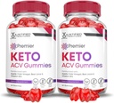 Justifikatutako laborategiak (2 Keto ACV Gummies Premier Keto Gummies Advanced 1000MG Apple Cider Vinegar Pomegranate Beet Juice Powder B12 Vegan Non GMO 120 Gummys