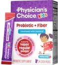 Doktorun Choice Uşaqlar Probiyotik + Prebiyotik Fiber Packets (Ages 1+) - Daxil olmaq, Occasional Constipation & A Vitamin Digestive System - No Allergens və Preservatives - Unflavored - 24 Paket