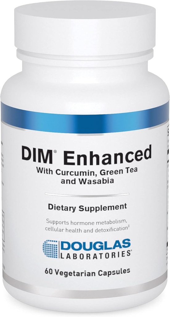 Douglas Laboratories DIM Enhanced - Unterstützt Hormon Balance, Cellular Health & Detox* - Mit Antioxidantien, Green Tea Extract & Wasabia - 60 vegetarische Kapseln