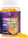 Omega-3 Gummies, 성인 & 아이를 위한 물고기 기름 Gummies, Omega-3 거미 비타민, EPA & DHA 물고기 기름 지방산 거미 보충교재, 합동, 심장 건강, & 뇌 지원을 위한 성격의 보충교재 - 120 조사