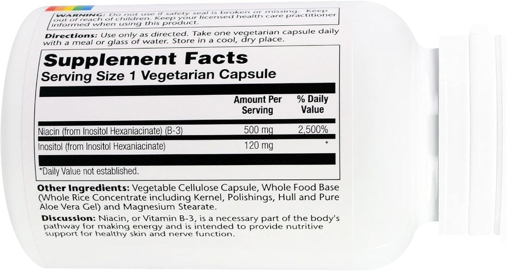 Solaray - Ez Flush Niacin, 500 mg, 100 kapsulak