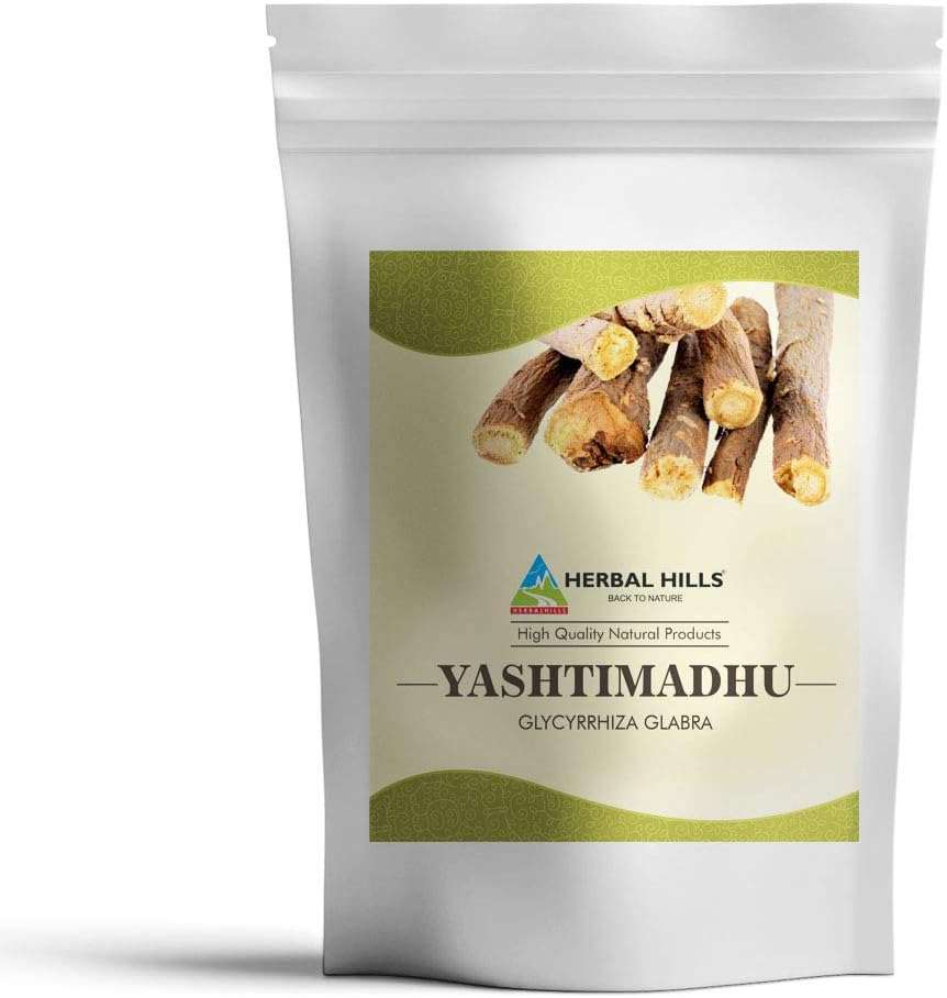 HERBAL HILLS Yashtimadhu Polvere (Mulethi Powder/Licorice Powder/Glycyrrhiza glabra) | 16 Oz (454 GMS)
