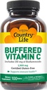 Country Life Buffered Vitamin C 1,000 mg with Bioflavonoids, 100 Tablets | Powerful antioxidant supports immune health; Certified Gluten-Free, Vegan and Kosher Parve