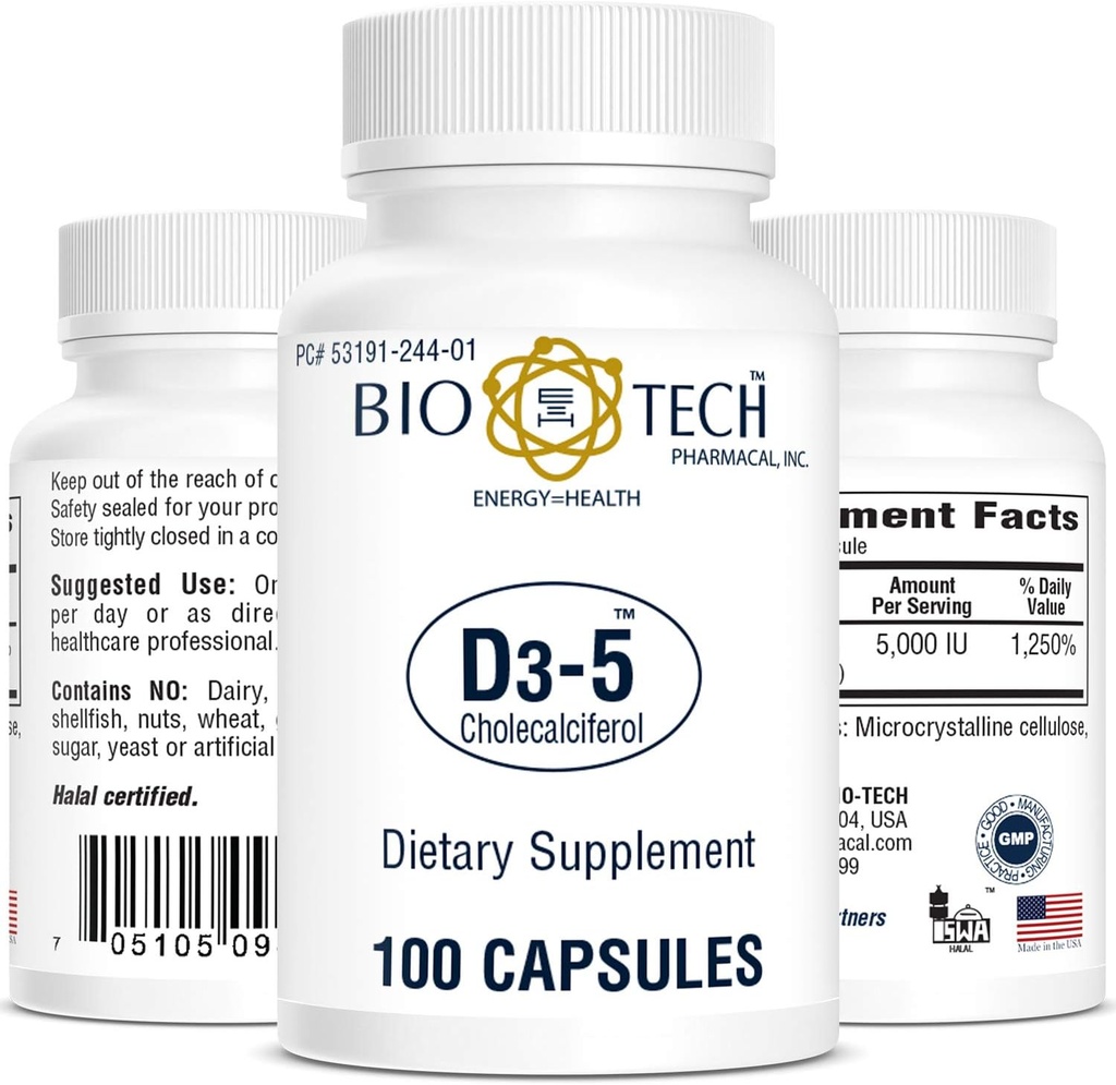 Bio Tech Vitamin D Capsule 531910241 1 Bottle, 100 per Botol
