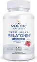 Nordic Naturals Zero Sugar Melatonin Gummies, Raspberry - 120 Gummies - 1,5 mg Melatonin - Great Taste - Restful Sleep, Antioksidant Support - Ikke-GMO, Vegan - 120 Services