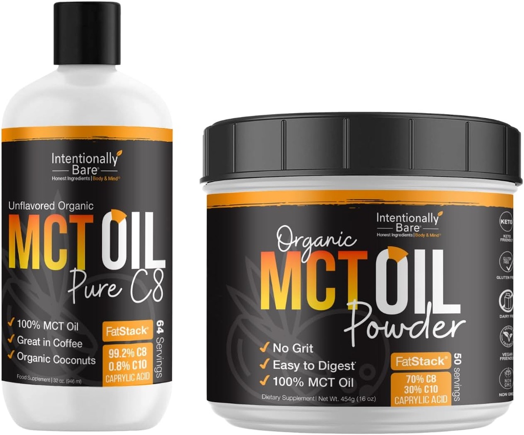 MCT Oil Powder y Pure C8 MCT Oil Bundle