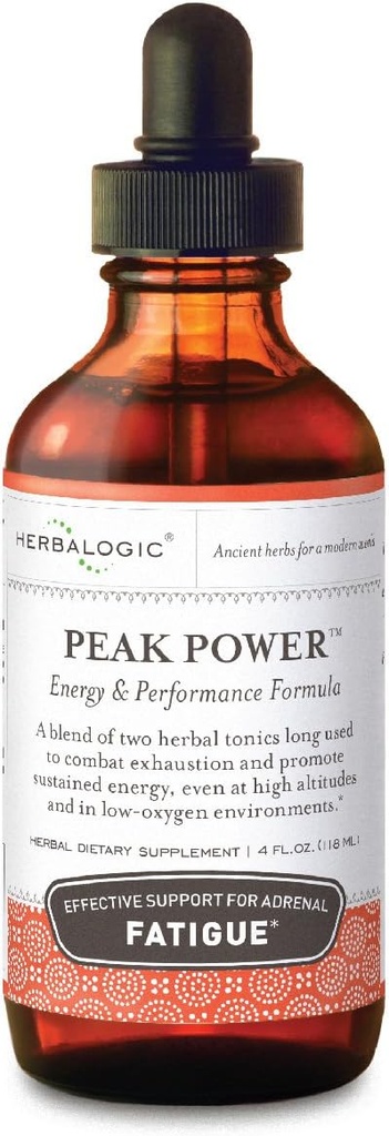 Herbalogic - Liquid Power Herb Sola - Fórmula natural lliure d'Energia Natural a la batalla Adrenal Fatgue i millorat Stamina física Stamina - Conté Ginseng i Astragalus - 4 St. Oz.