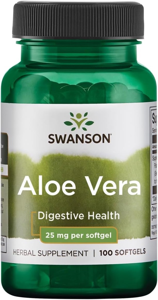 Swanson Aloe Vera 25 Milligramme 100 Sgels