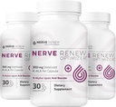 NERVE RENEW Optimizer, 3 pakendit (90 kapslit) - 300 mg stabiliseeritud R-alfa-lipohapet kapsli kohta loodusliku närvihäire toetamiseks - kiire imendumine - ohutu ja kõik looduslikud